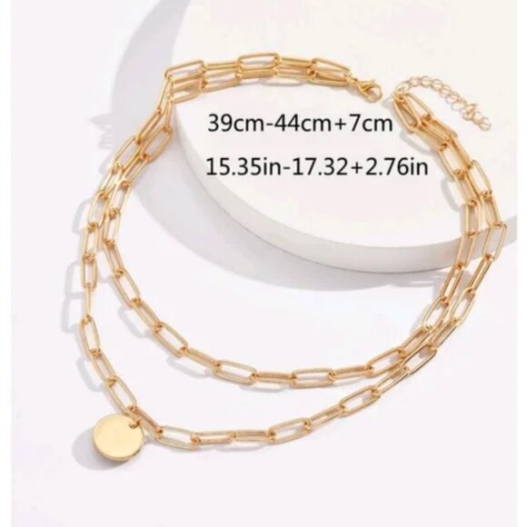 14K Gold Filled Paper Clip Gold Filled Necklace - Picture 4 of 4